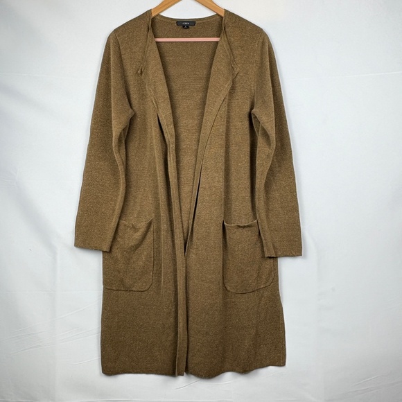 J Crew Juliette Women Duster Cardigan Sweater Blazer Sz S Linen Business City - Picture 4 of 12